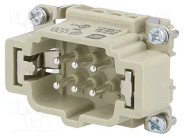 HARTING Insert de contact mâle HDC Han E® 6 broches