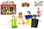Colorbaby Marionnettes Blanche-Neige Set 4 pièces 25 cm