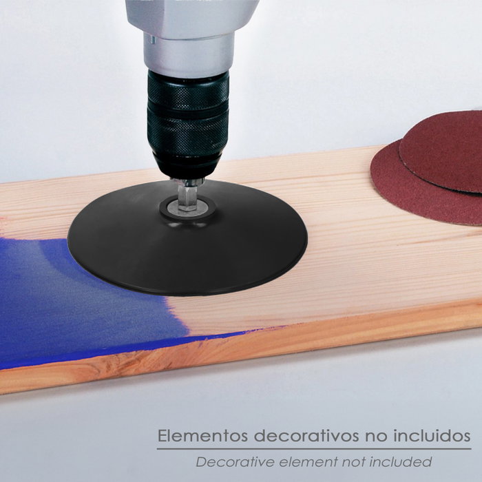 WOLFPACK LINEA PROFESIONAL Plateau de polissage 125mm en nylon avec tige