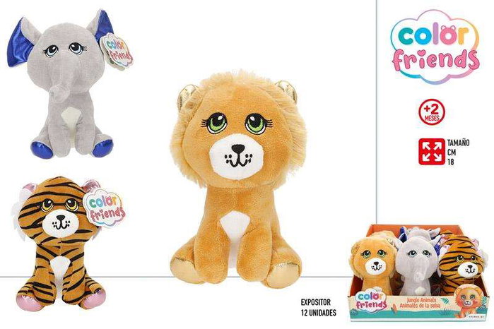 Color Baby - Peluche animaux figurine 18 cm - modèles assortis