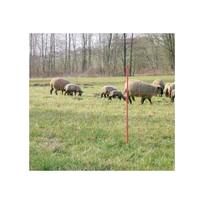 Kerbl OviNet - Filet électrifiable pour moutons et ovins - 14 piquets PVC - 50 m * 90 cm - 8 lignes conductrices en inox