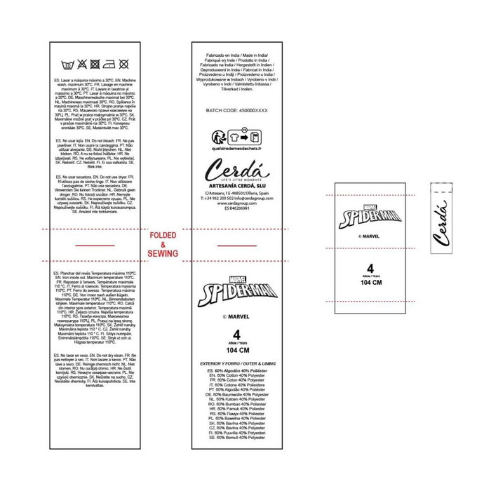 Sweat à capuche enfant Spider-Man Rouge Sweat à capuche enfant Spider-Man Rouge