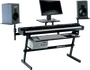 Quiklok Z716 Support pour Clavier Format Z Perfil Simple Acier Noir Hauteur Réglable