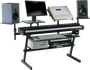Quiklok Z716 Support pour Clavier Format Z Perfil Simple Acier Noir Hauteur Réglable