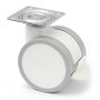 Q&Q Roulette Giratoire Diamètre 75 H96 Blanc avec Frein