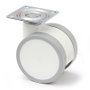 Q&Q Roulette Giratoire Diamètre 75 H96 Blanc avec Frein