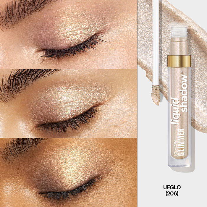 REVLON GLIMMER Ombre à paupières liquide irisée - Nuance 206-Ufglo - 3 ml - Longue tenue 24h