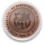 MOCILAB - Monnaie officielle Força Barça du FC Barcelona en cuivre - Zamak - Ø 4 cm - Sous capsule - Objet de collection