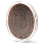 MOCILAB - Monnaie officielle Força Barça du FC Barcelona en cuivre - Zamak - Ø 4 cm - Sous capsule - Objet de collection