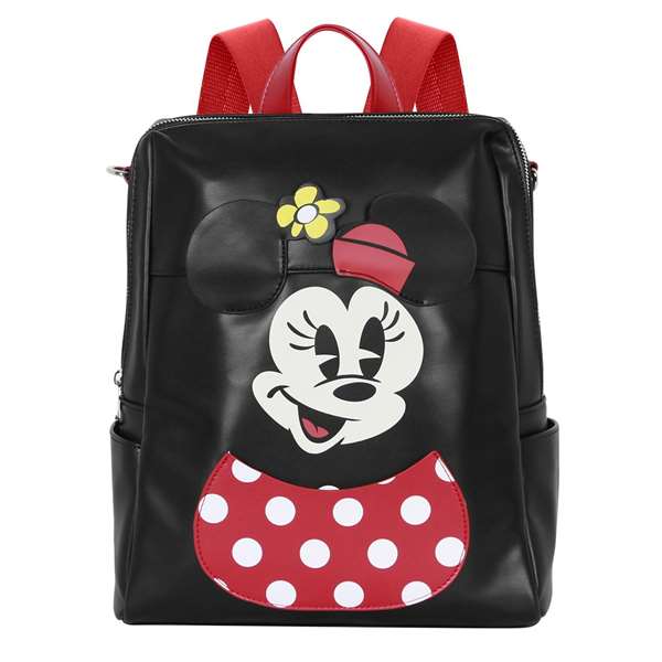 Shield Sac à dos Minnie Mouse PVC 28x33x11 cm, compartiment avec fermeture éclair, bretelles ajustables