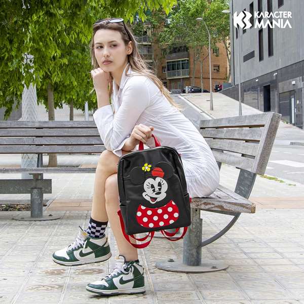 Shield Sac à dos Minnie Mouse PVC 28x33x11 cm, compartiment avec fermeture éclair, bretelles ajustables