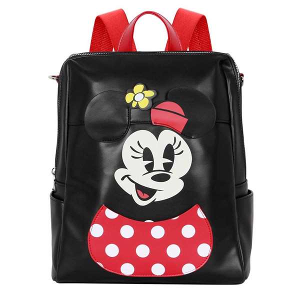 Shield Sac à dos Minnie Mouse PVC 28x33x11 cm, compartiment avec fermeture éclair, bretelles ajustables