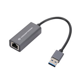 Conceptronic Adaptateur USB 3.2 vers RJ45 Gigabit Ethernet Gris