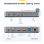 Startechcom 201UE-USBC-DOCK Station d'accueil USB-C 10-en-1 double DisplayPort 4K 60 Hz Power Delivery Gigabit Ethernet