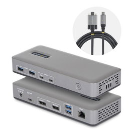 Startechcom 201UE-USBC-DOCK Station d'accueil USB-C 10-en-1 double DisplayPort 4K 60 Hz Power Delivery Gigabit Ethernet