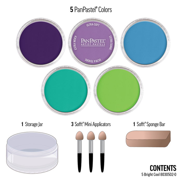 Panpastel Set 5 Colores brillantes fríos