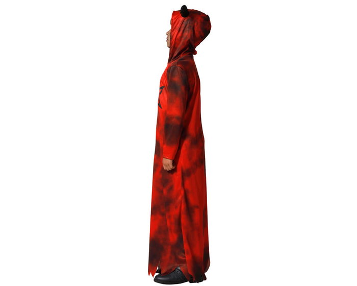 atosa Déguisement de démon rouge avec tunique longue et capuche pour enfant atosa Déguisement de démon rouge avec tunique longue et capuche pour enfant