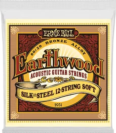 ERNIEBALL Jeu de cordes acoustique Earthwood Silk & Steel 80/20 Bronze 12 cordes 9-46