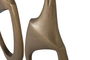 GINER Y COLOMER - Lot de 2 sculptures décoratives en aluminium finition bronze vieilli - Design abstrait - Grandeur: 96x28x15 cm et 83x23x15 cm