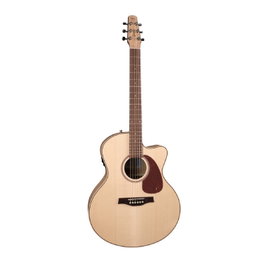 Seagull Performer CW Mini-Jumbo Flame Maple Presys II Guitare électro-acoustique avec housse, table en épicéa massif