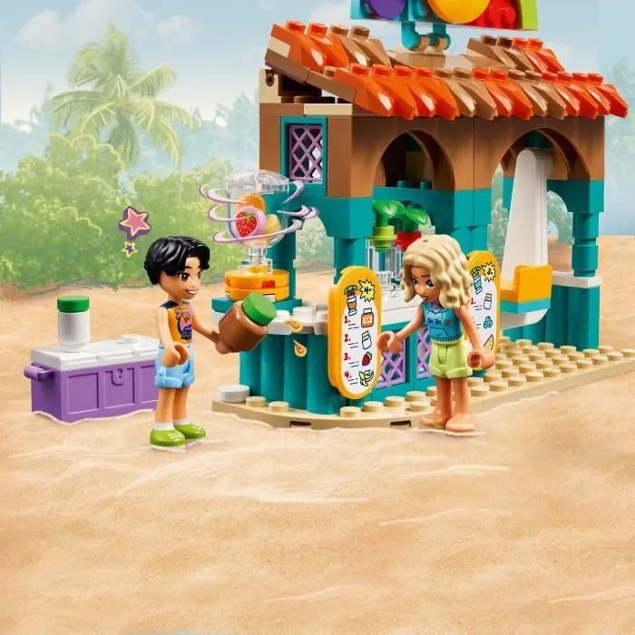 Lego Friends 42625 - Set Le Bar à Smoothies de la Plage avec 2 Mini-Poupées et une Tortue, Idée Cadeau pour Enfants Filles et Garçons