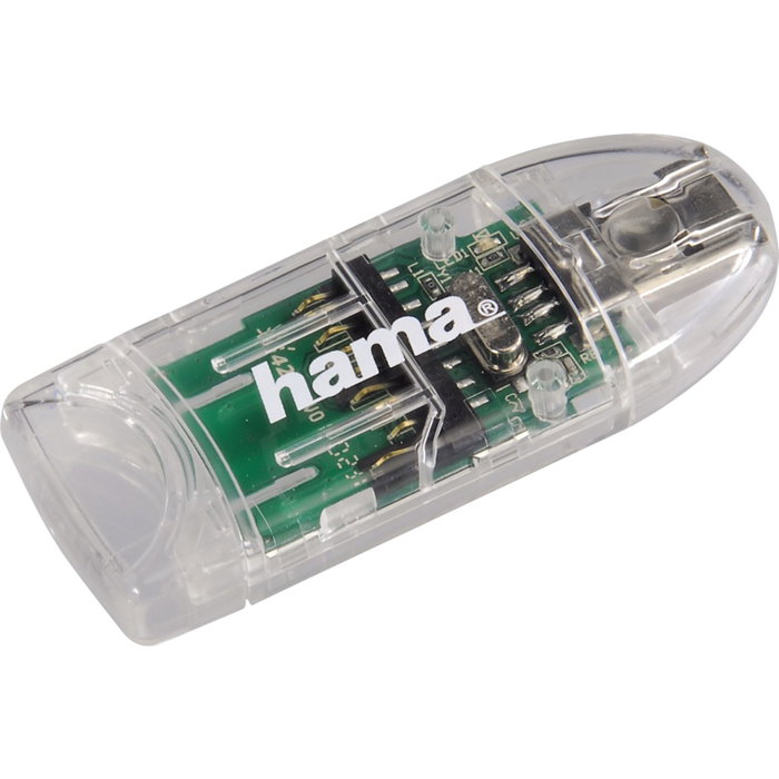 Hama Lecteur de cartes USB 2.0 8-en-1 SD/microSD transparent 91092 Hama Lecteur de cartes USB 2.0 8-en-1 SD/microSD transparent 91092