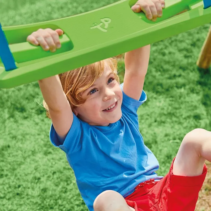 TP TOYS Balançoire 3-en-1 - 3 agrès - Vert - Jeu d'extérieur robuste pour enfants