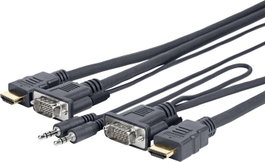 Vivolink Câble VGA + 3,5 mm/HDMI M/M 3 m