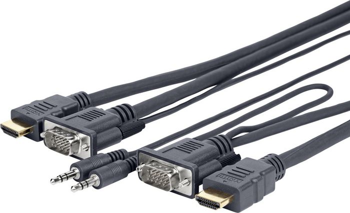 Vivolink Câble VGA + 3,5 mm/HDMI M/M 3 m Vivolink Câble VGA + 3,5 mm/HDMI M/M 3 m