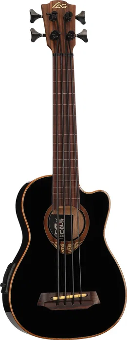 LAG Bajo Lag Tiki Uku Fretless A/E avec Cutaway, guitare basse électro-acoustique