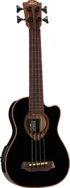LAG Bajo Lag Tiki Uku Fretless A/E avec Cutaway, guitare basse électro-acoustique