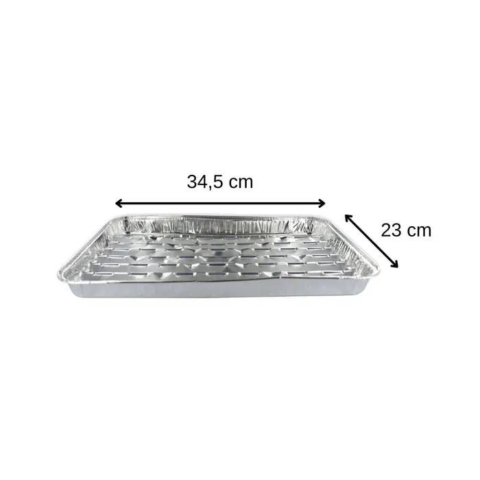 FACKELMANN Lot de 20 barquettes en aluminium 34 x 23 cm pour cuisson et barbecue