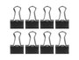 PINCELLO Set de 8 pinces clips noires petit format