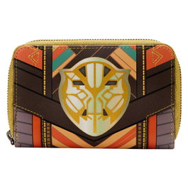 LOUNGEFLY Portefeuille Marvel Black Panther Wakanda Forever Okoye - Cosplay, en cuir vegan, fermeture éclair, 15x10 cm