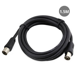 GSC Evolution Câble coaxial TV 1,5 m Mâle-Femelle Noir