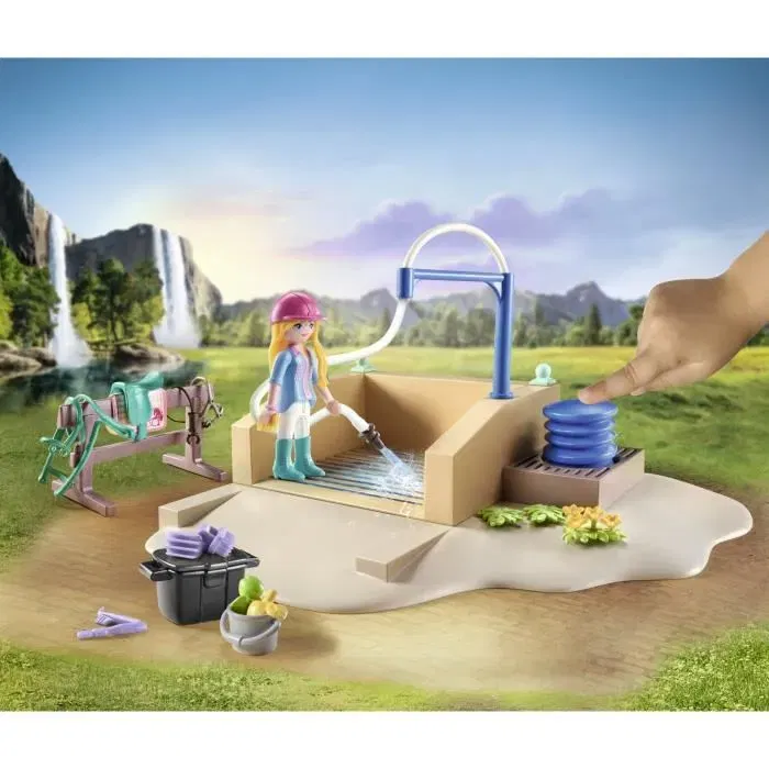 Playmobil 71354 - Isabella & Lioness - Aire de lavage - Gamme Horses of Waterfall - Jouet de construction avec 86 pièces - Pour enfants dès 5 ans Playmobil 71354 - Isabella & Lioness - Aire de lavage - Gamme Horses of Waterfall - Jouet de construction avec 86 pièces - Pour enfants dès 5 ans