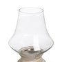 BigBuy Home Bougeoir Blanc Bois Verre 33 x 33 x 43 cm