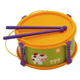 Reig Tambor 17 cm, tambour 17 cm avec étui, jouet en bois pour enfant à partir de 3 ans