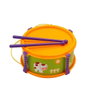 Reig Tambor 17 cm, tambour 17 cm avec étui, jouet en bois pour enfant à partir de 3 ans