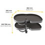 Emuca Lake Harmony Système d'angle pour meuble de cuisine, Droite, Gris anthracite