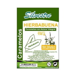 Silvestre Caramelos de Hierbabuena con Azúcar Integral, 150 g