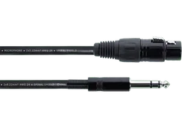 Cordial EM 1,5 FV Câble de microphone XLR femelle vers jack 6,3 mm stéréo 1,5 m