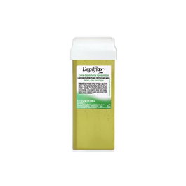 Depilflax Roll-On Cire dépilatoire naturelle transparente ou semi-transparente - Textures fluide et forte adhérence - À la résine de pin - 110 g