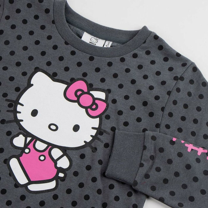 Cerdà Sweat-shirt en coton brushed Hello Kitty âge 12 ans couleur gris foncé
