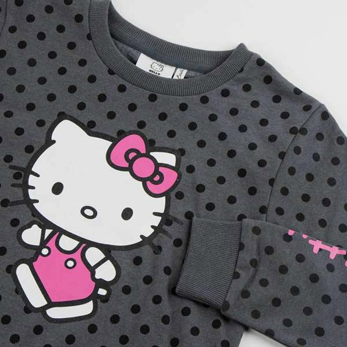 Cerdà Sweat-shirt en coton brushed Hello Kitty âge 12 ans couleur gris foncé