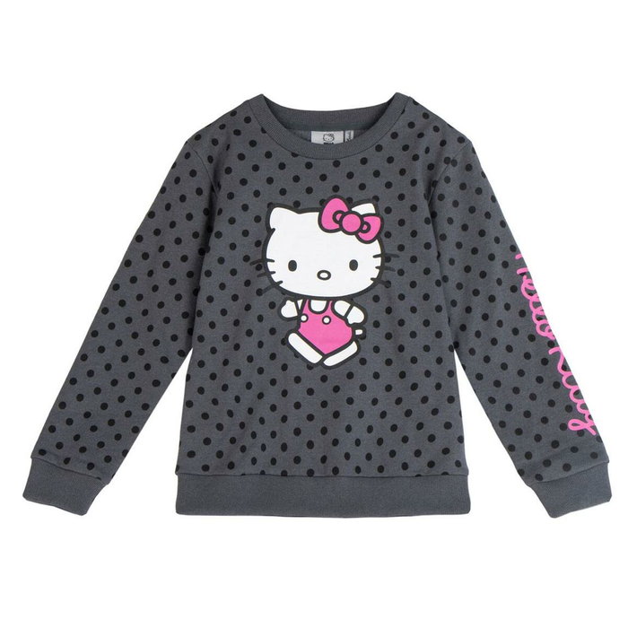 Sweat-shirt Enfant Hello Kitty Gris foncé