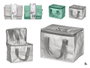 Leknes Sac Isotherme 5L Assorti Vert Gris 25x12x18 cm Plastique Aluminium (Set de 24)