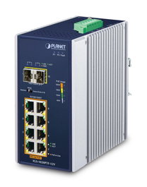 Planet IGS-1020PTF-12V Commutateur Ethernet Industriel 8 ports PoE+ et 2 ports SFP