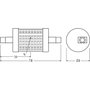 Ledvance Especial R7s 8W 1055Lm 2700K 330º IP20