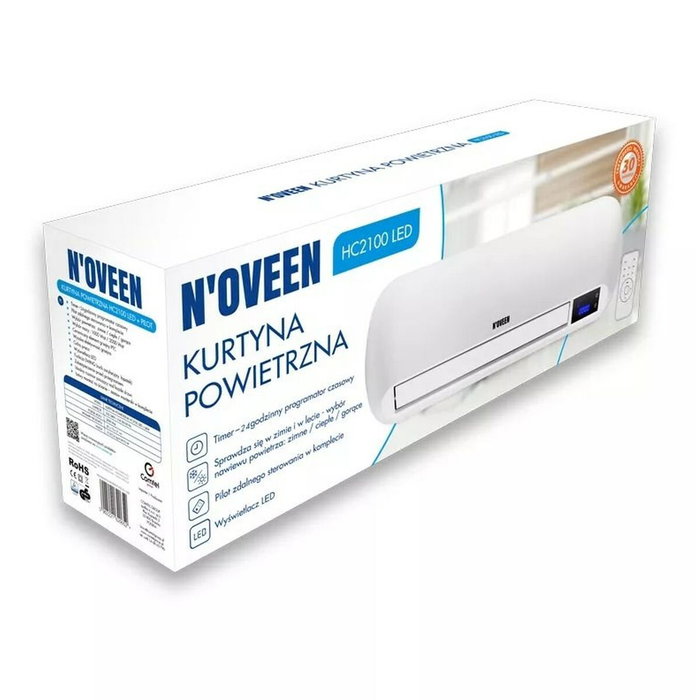 N'oveen HC2100 Chauffage à Convection Electrique Blanc 2000 W N'oveen HC2100 Chauffage à Convection Electrique Blanc 2000 W